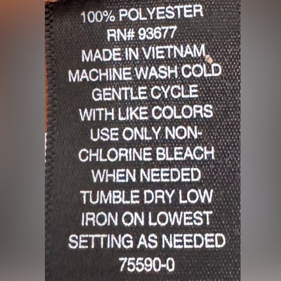 Worthington Satin Pleated Blouse Brown Short Sleeve Work Top XXL Plus - Picture 4 of 4